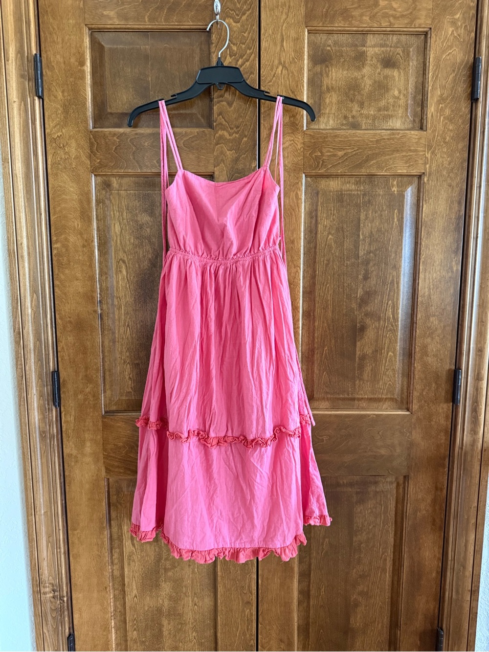 Women's Pink Ruffle Dress by Big Water Blue Sky - Size Small
